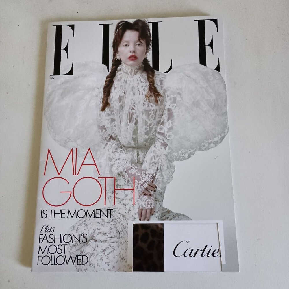 Elle magazine November 2025 featuring Mia Goth